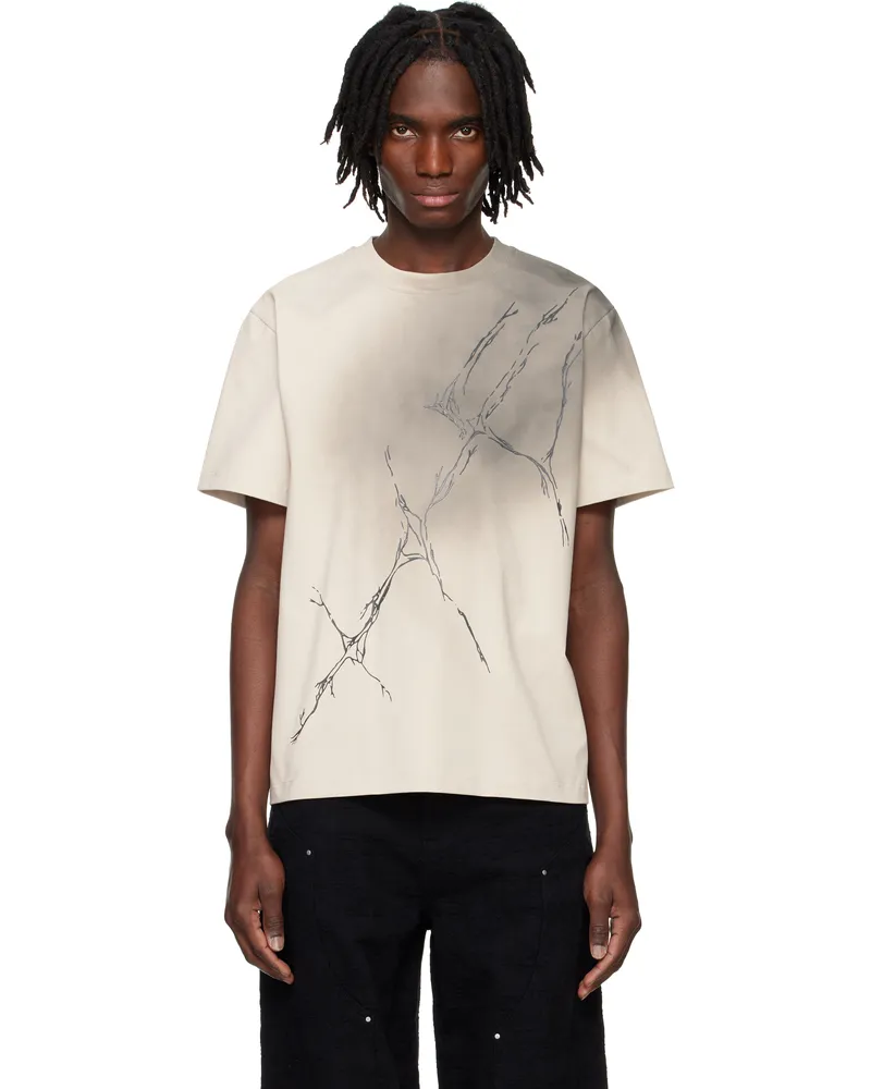 Heliot Emil Beige Fluxus T-shirt Stone