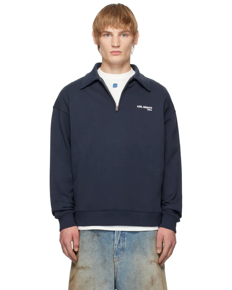 Axel Arigato Navy Remi Half-Zip Sweatshirt