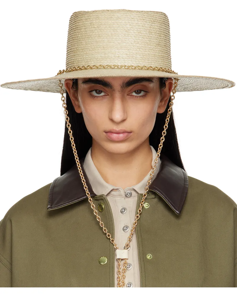 Rag & Bone Beige Jacque Boater Hat Ltnatural