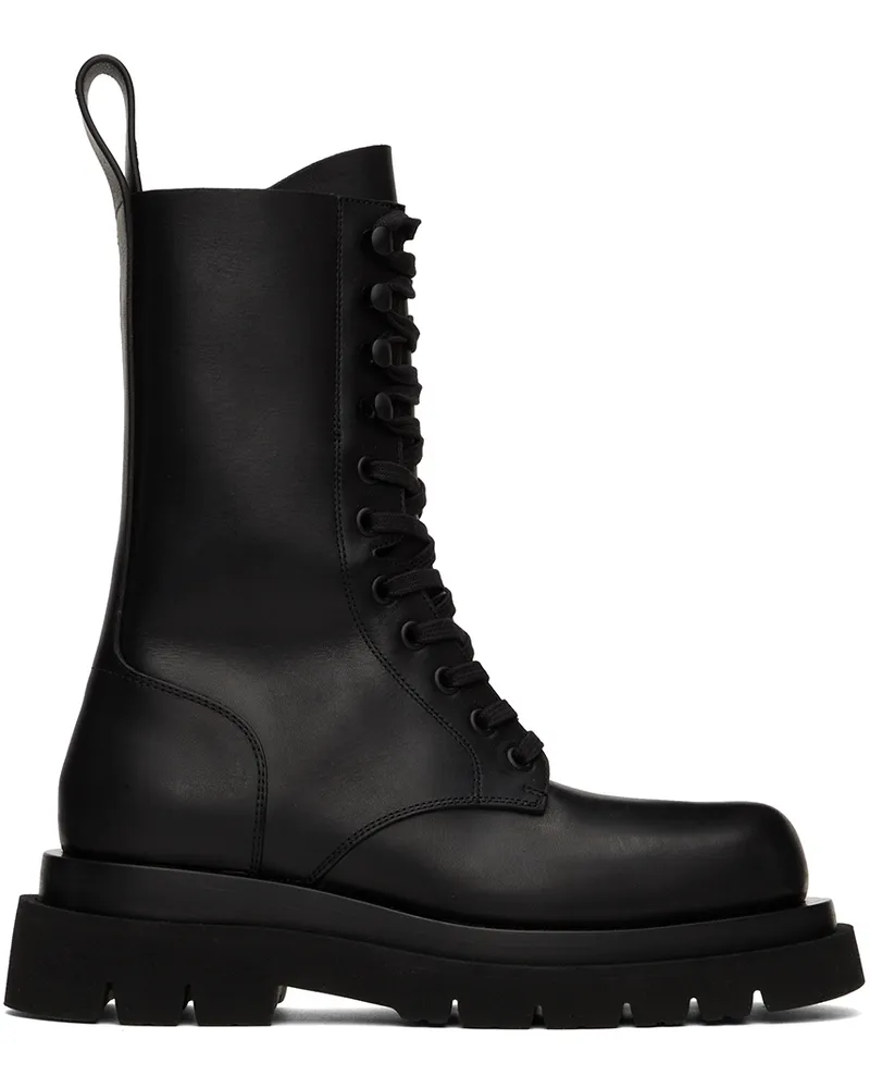 Bottega Veneta Black Lug Lace-Up Boots 1000
