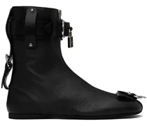 Black Padlock Ankle Boots