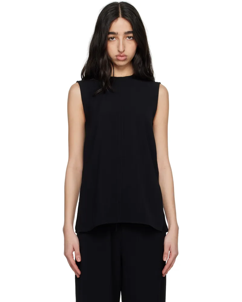 Totême Black Woven Stripe Top Black