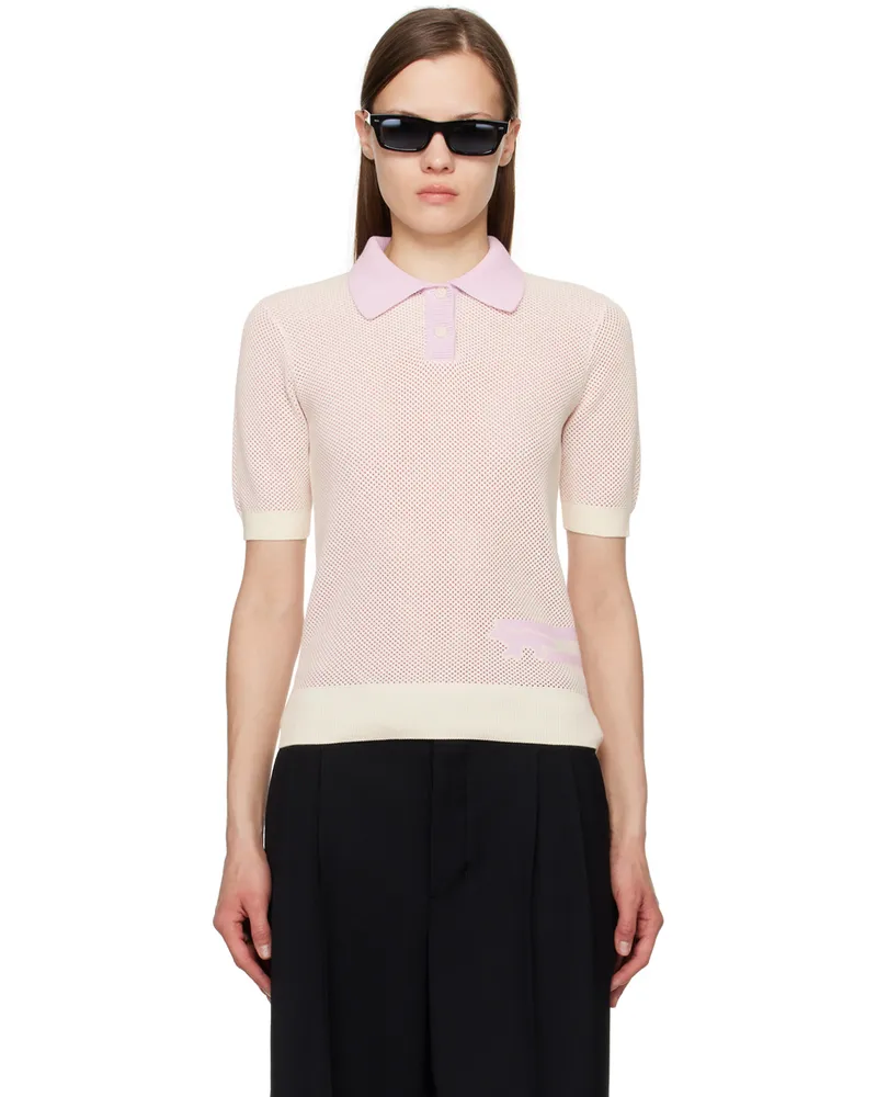 Kitsuné White & Purple Flash Fox Polo P502