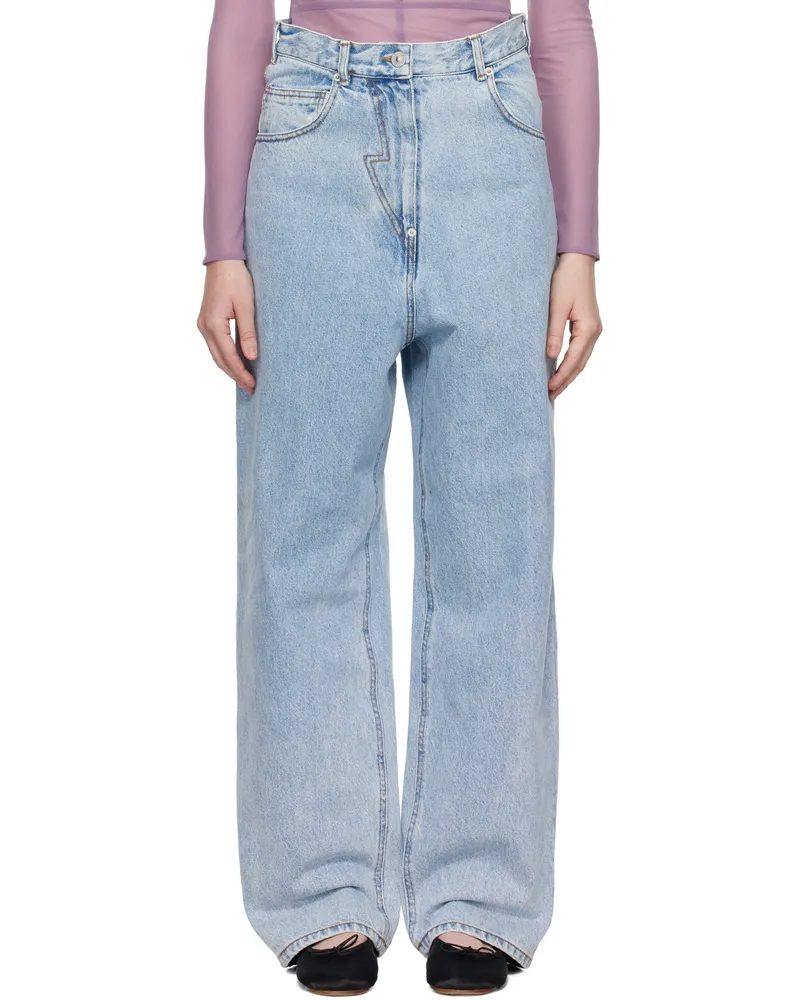 pushBUTTON Blue Panty Cutout Jeans Light