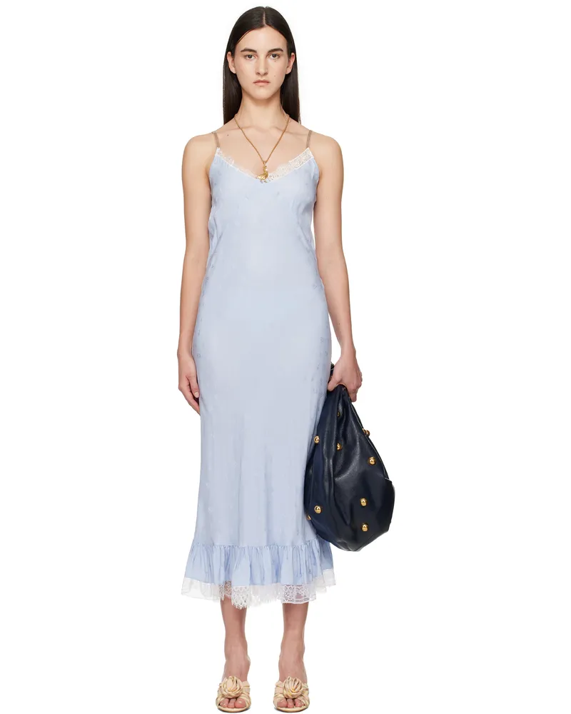Moschino Blue Tailored Twist Maxi Dress 0293