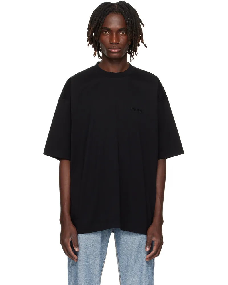VETEMENTS Black Logo Oversized T-shirt Black