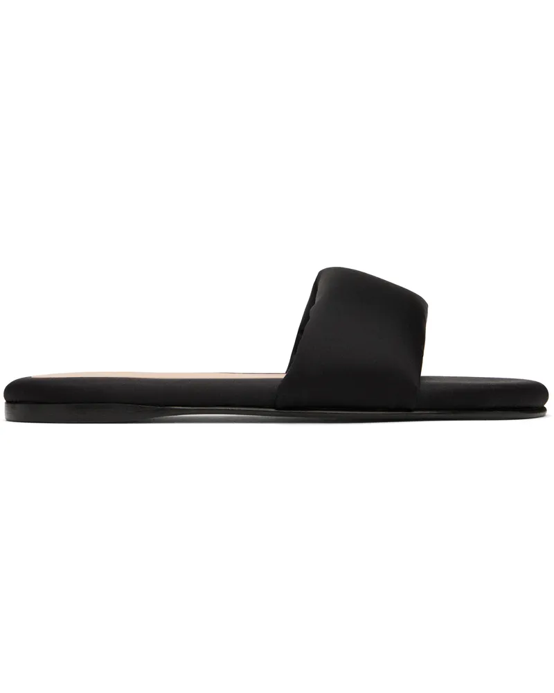 Carven Black Garnier Padded Slides Deep