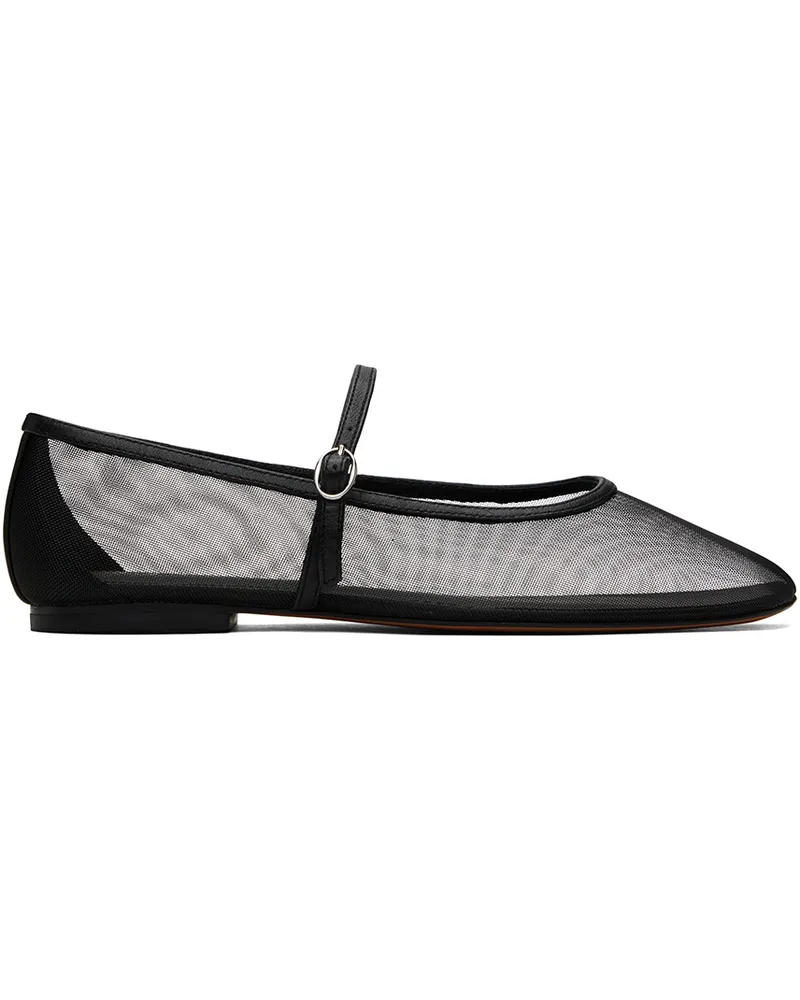 3.1 phillip lim Black ID Mesh Mary Jane Ballerina Flats Ba001