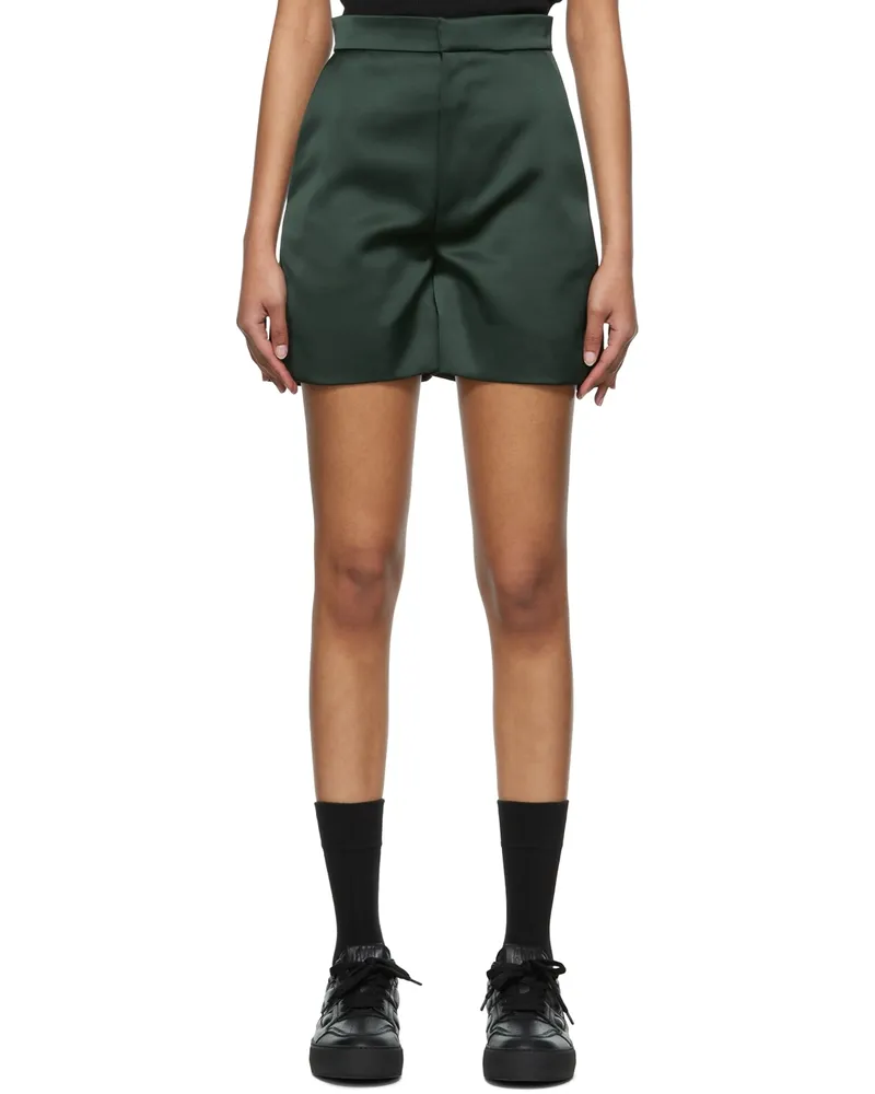 AMI Paris Green Polyester Shorts 311