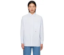White & Blue Wind Shirt