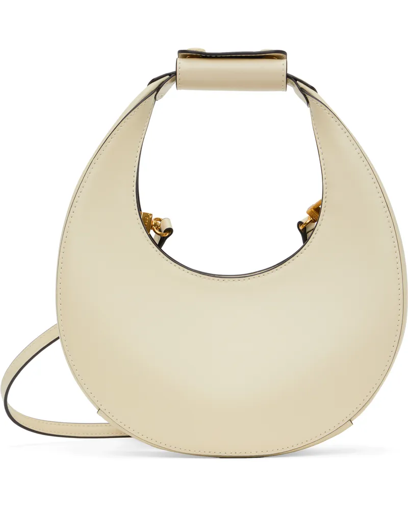 STAUD Off-White Mini Moon Bag Crm