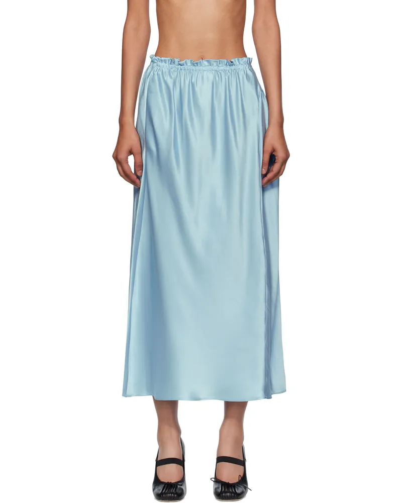 Simone Rocha Blue Single Hip Detail Easy Midi Skirt Baby