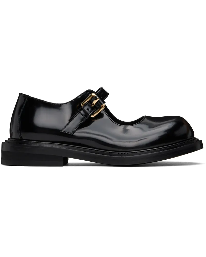 Moschino Black Mary Jane Olivia Loafers 000