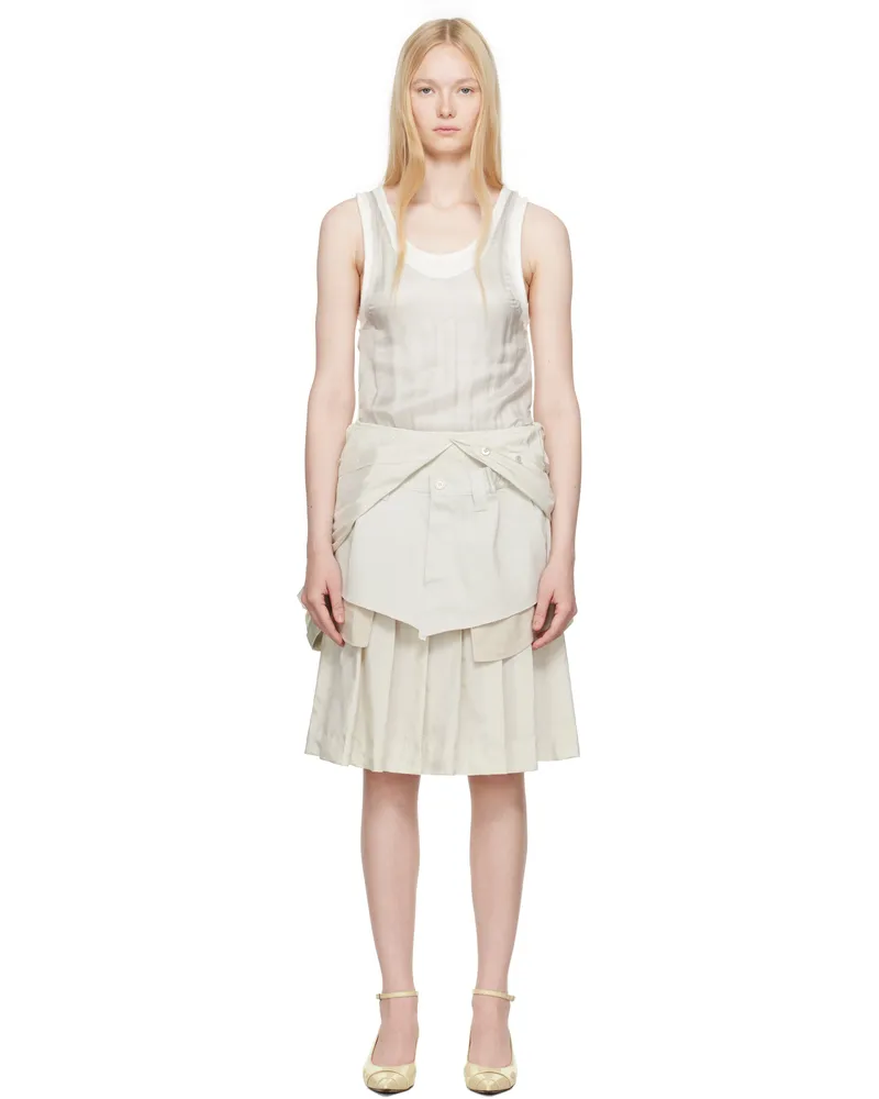 Maison Margiela Beige 'Anonymity of the lining' Midi Dress 729