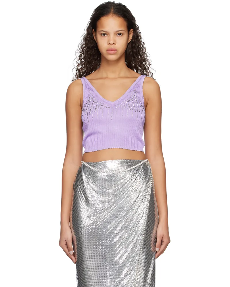 Paco Rabanne Purple Studded Tank Top P509