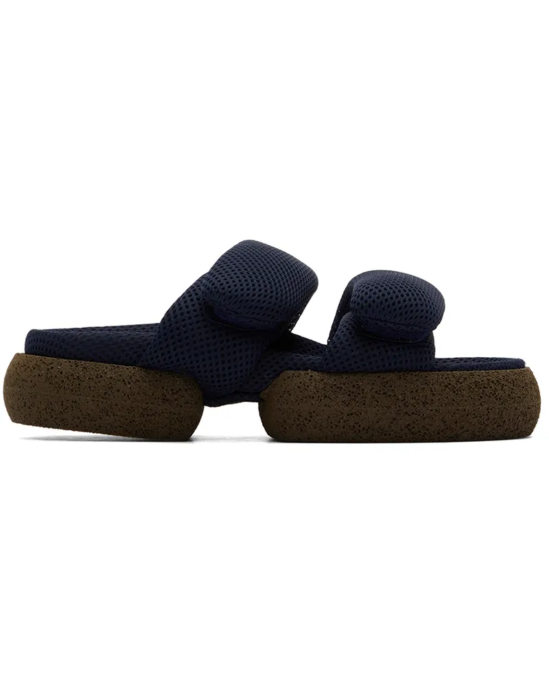 Dries van Noten Navy Mesh Sandals 509