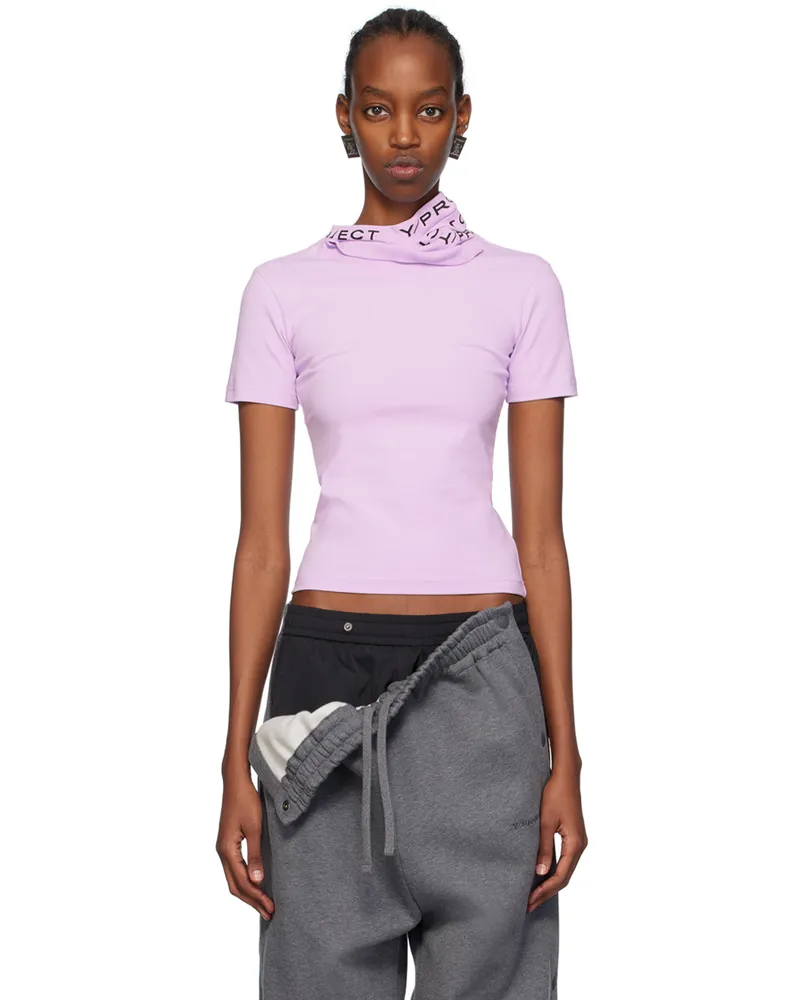 Y/PROJECT Purple Triple Collar T-Shirt Lilac