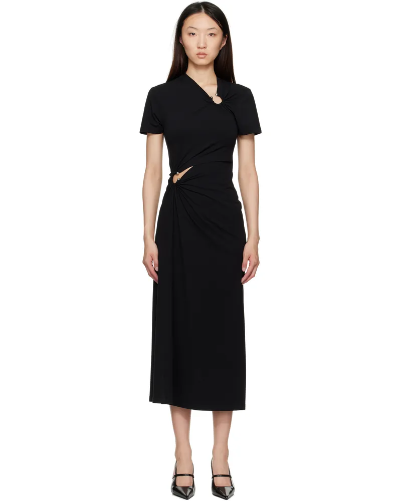Paco Rabanne Black Piercing Maxi Dress P001