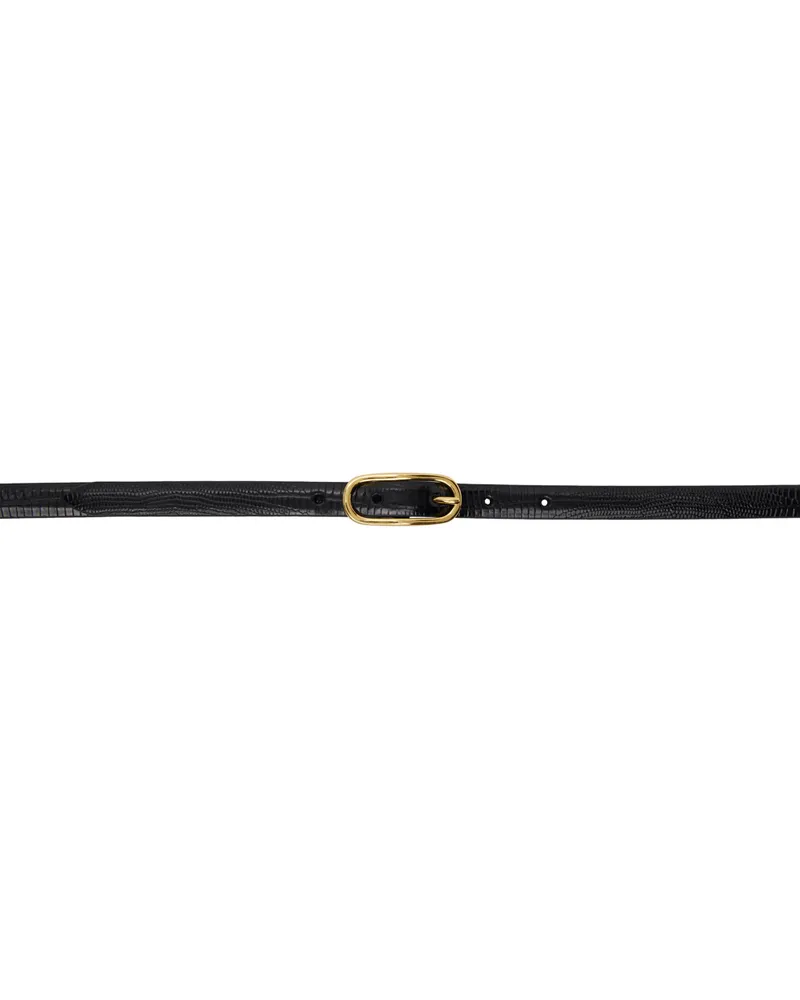 Anderson's Black Skinny Oval Buckle Belt N1