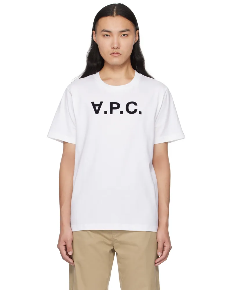 A.P.C. White Standard Grand 'VPC' T-shirt Tae