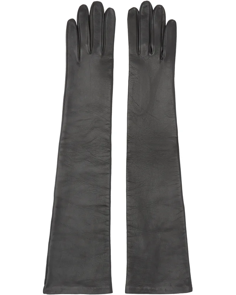 Dries van Noten Gray Soft Leather Gloves 802