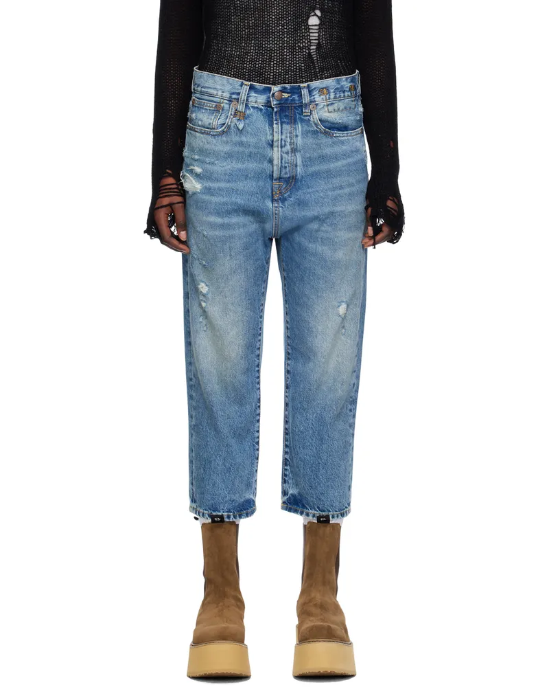 R13 Blue Tailored Drop Jeans Bain