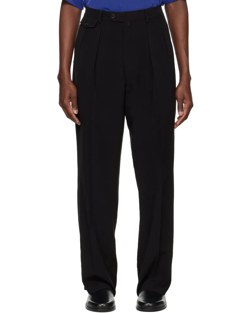 RAINMAKER KYOTO Black Wide Trousers Black