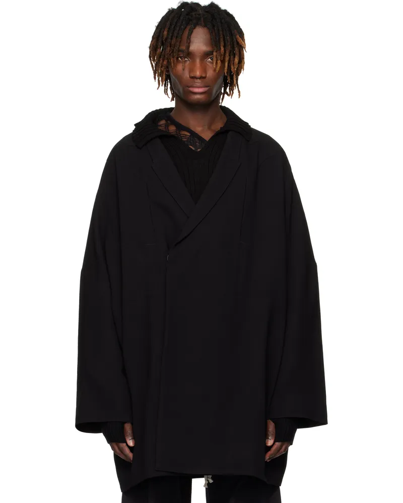 Rick Owens Black Hollywood Oversized Arrowhead Jacket 09
