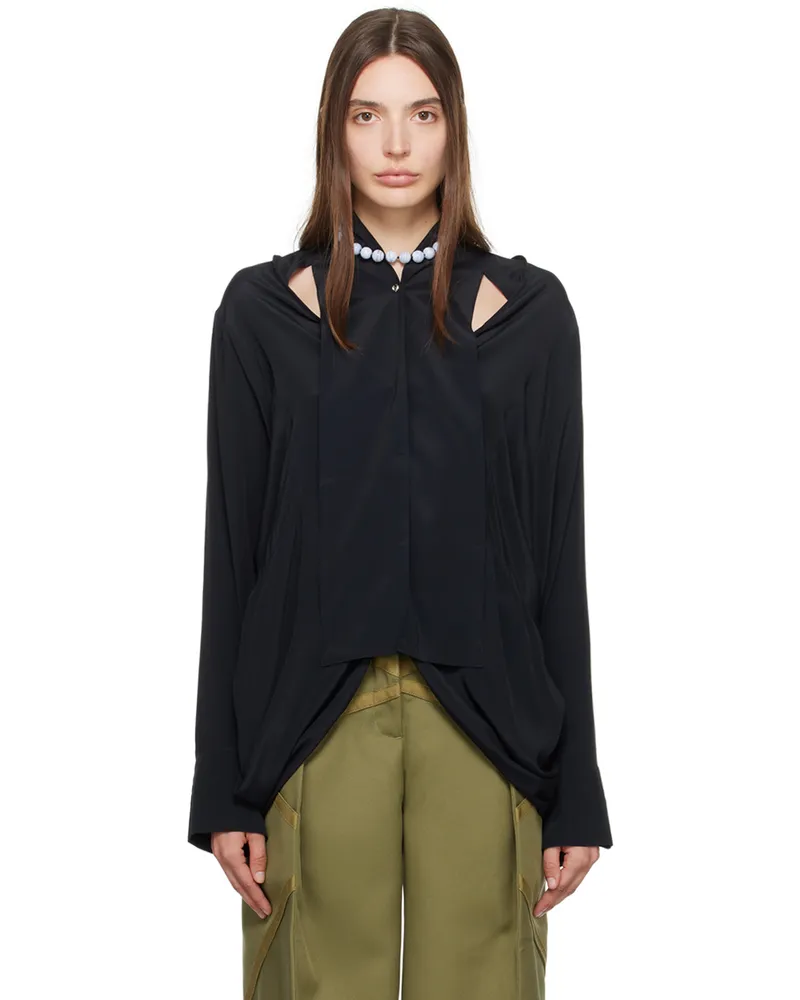 KIKO KOSTADINOV Black Coat Tail Shirt Pitch