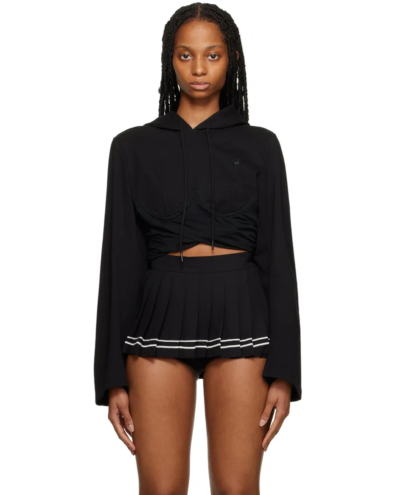 pushBUTTON Black Boning Hoodie Black