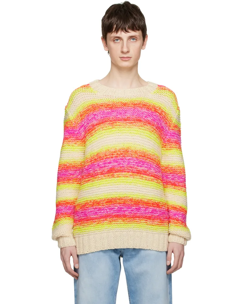 ARG Pink & Yellow Striped Sweater Pink