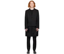Black Layered Faux-Fur Coat