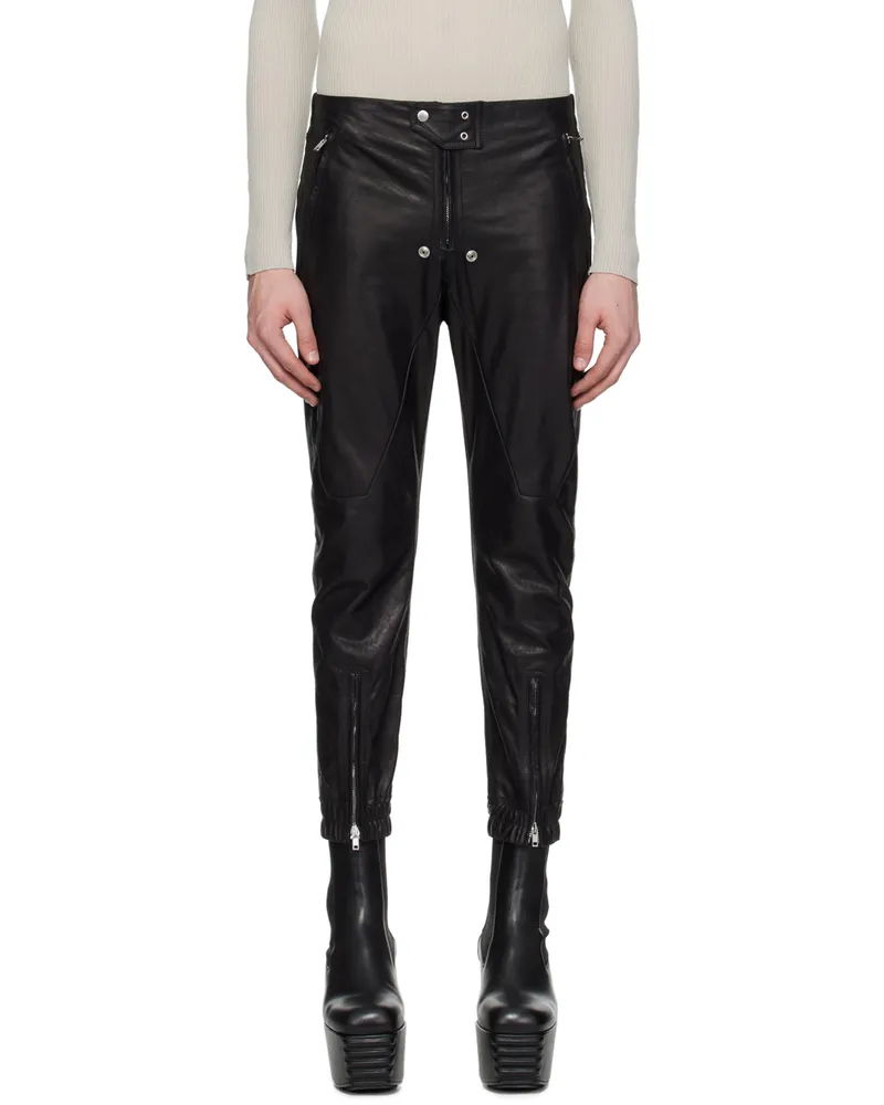 Rick Owens Black Luxor Leather Pants 09