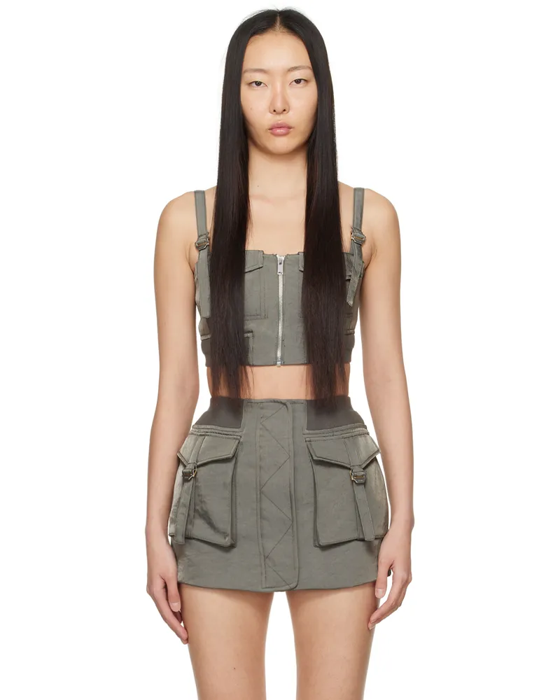 Dion Lee Khaki Aviator Camisole Mercury