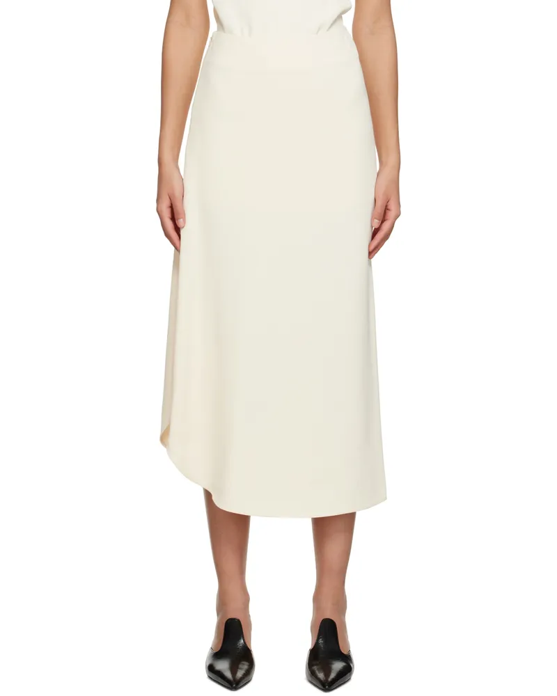 Totême Beige Draped Circle Midi Skirt 701