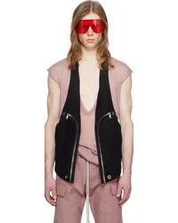 Rick Owens Black Bauhaus Leather Vest Black