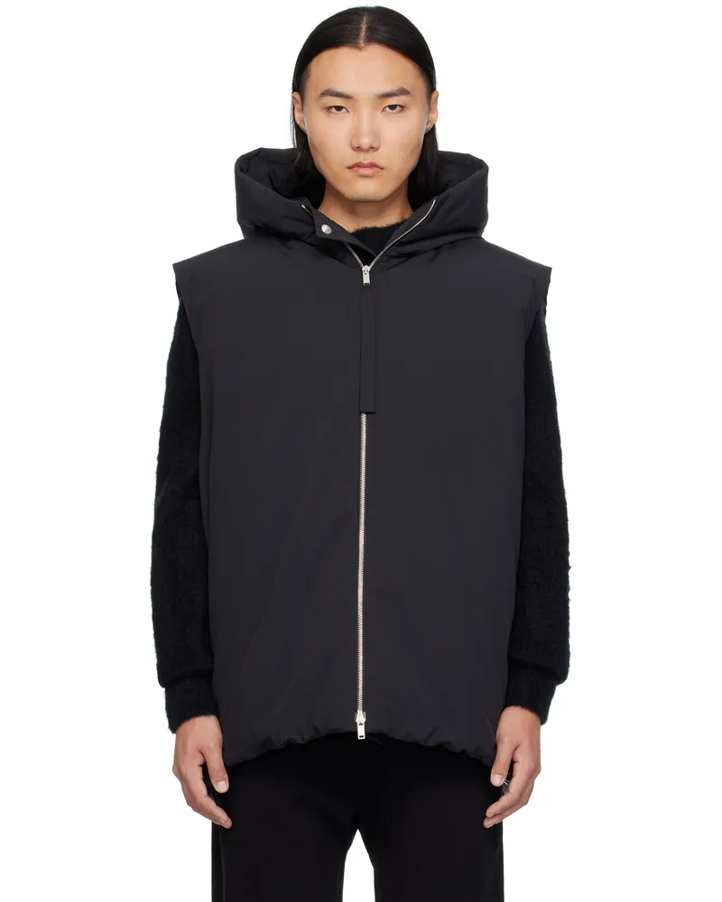 Jil Sander Black Medium Fill Down Vest 001