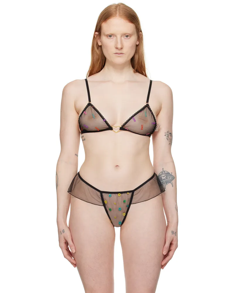 Le Petit Trou Black Love Triangle Bra Black