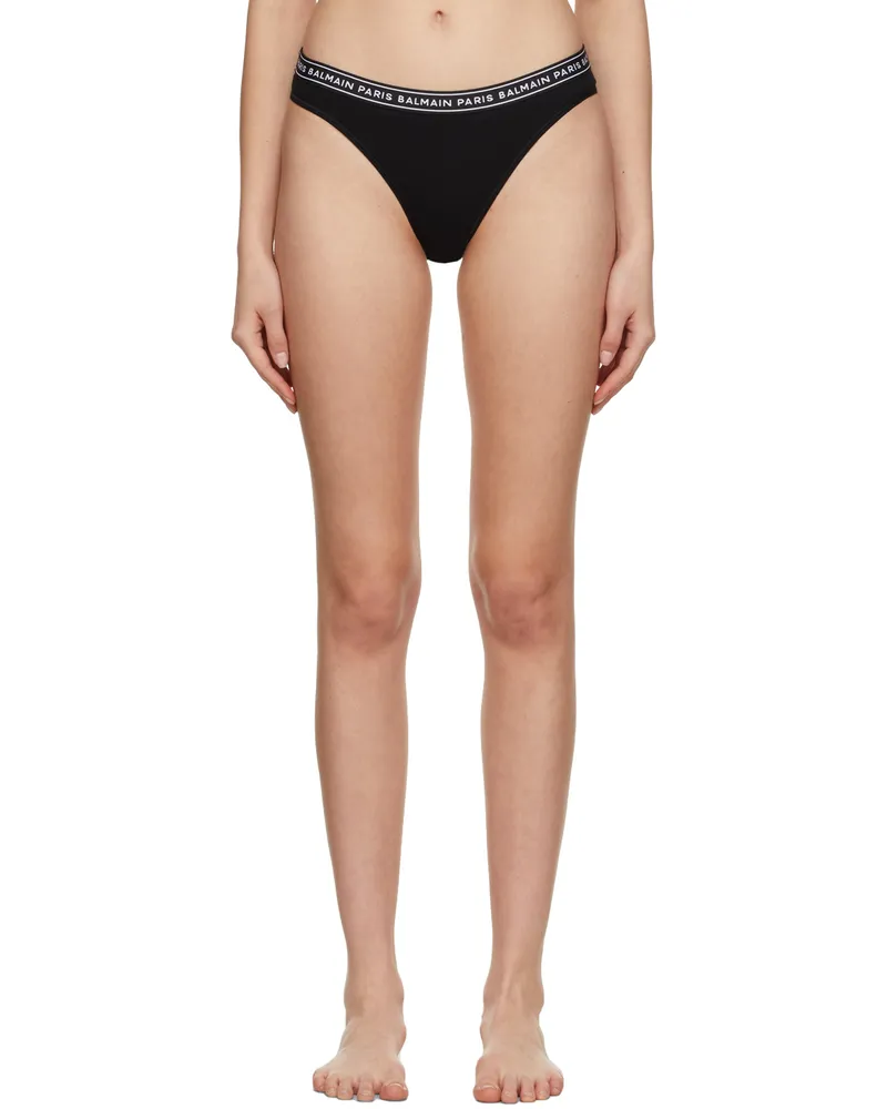 Balmain Black Cotton Briefs 001