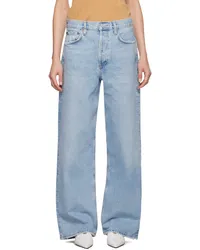 AGOLDE Blue Low Slung Baggy Jeans Force