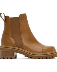 See by Chloé Tan Mallory Chelsea Boots 533-tan