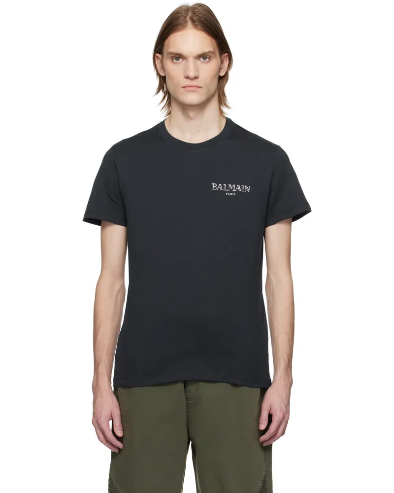 Balmain Navy Vintage Gel T-shirt Spl