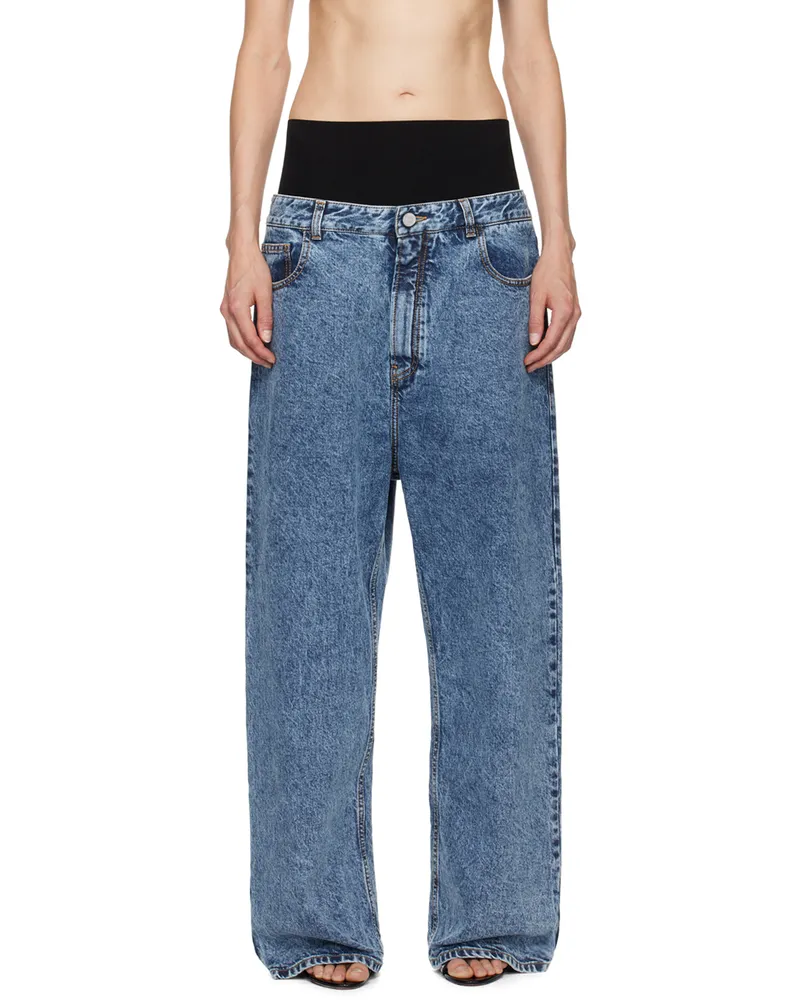 Alaïa Blue Knit Band Jeans 524