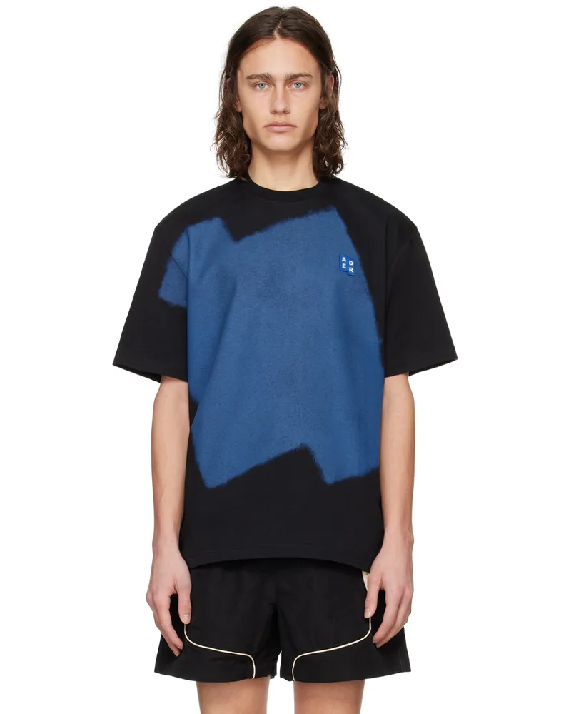 Adererror Black Significant Patch T-Shirt Noir
