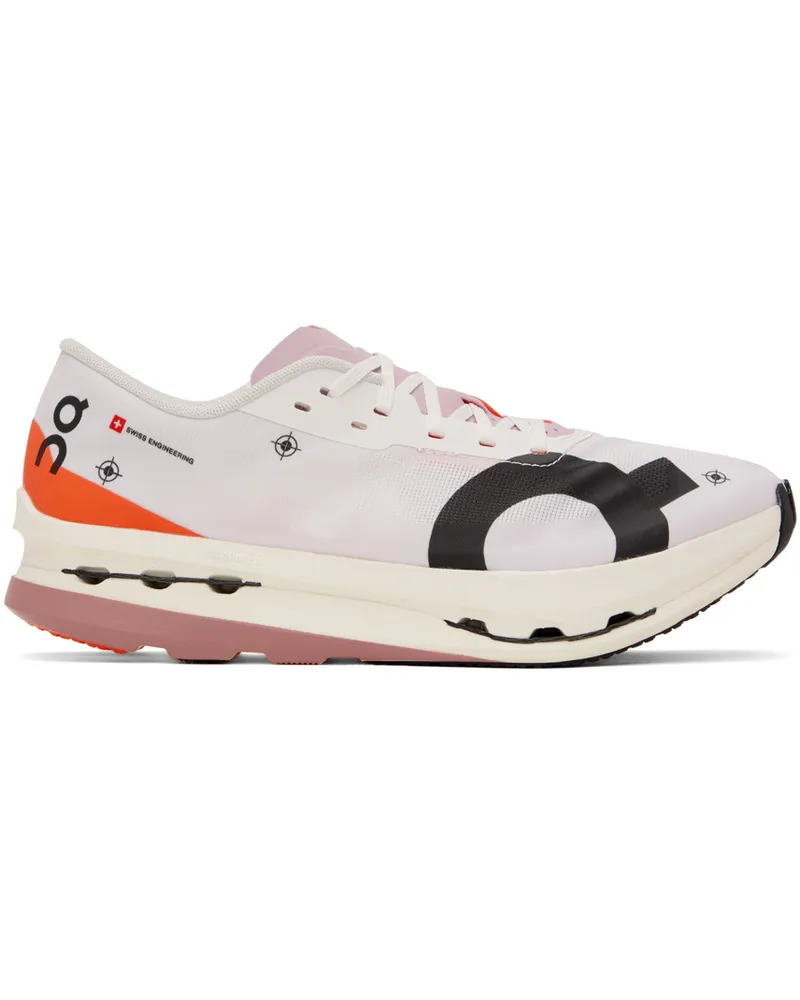 ON White & Pink Cloudbloom Echo 3 Sneakers White