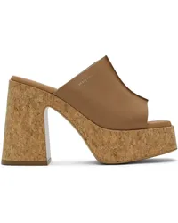 Stella McCartney Tan Skyla Platform Mules Brandy