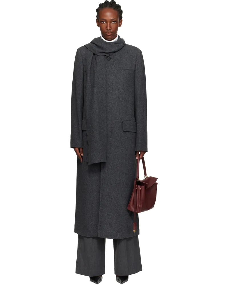 Maison Margiela Gray Wool Coat 860m