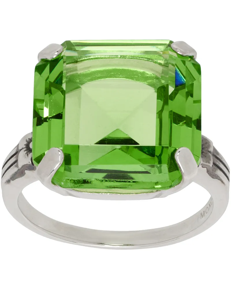 MONDO MONDO Silver & Green Leroy Ring Sterling