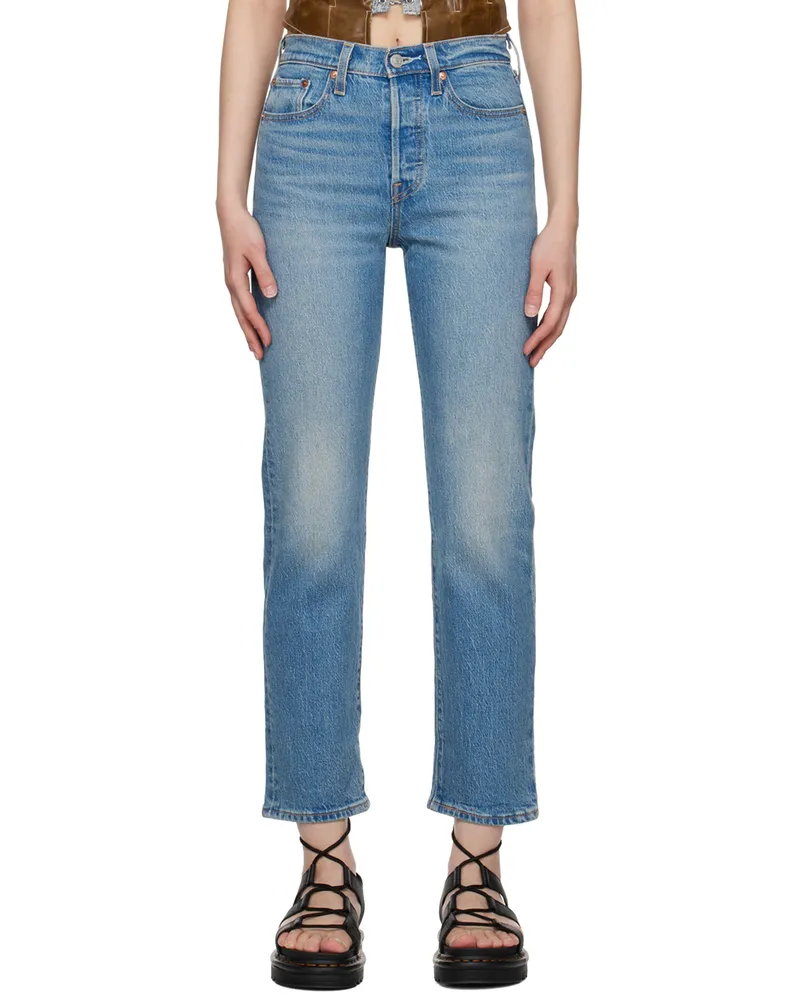 Levi's Blue Wedgie Straight Jeans Christina