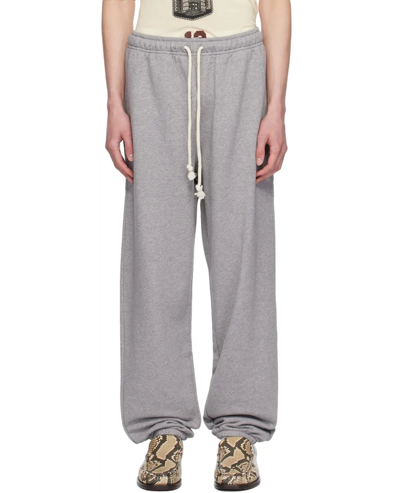 Acne Studios Gray Logo Patch Sweatpants Xlight